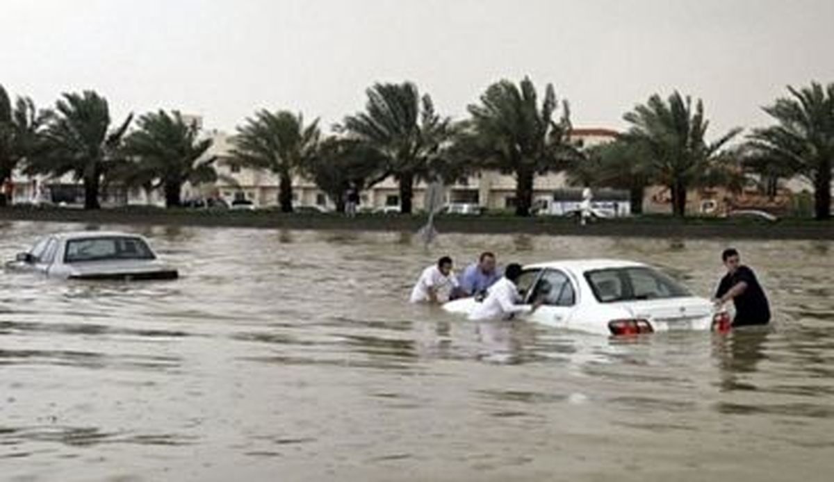 سیل ویرانگر در عربستان سعودی