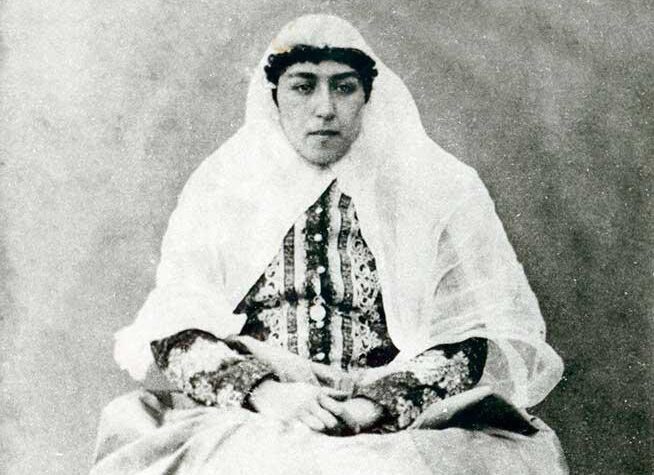 تصویری از امینه اقدس یا همان اقدسالدوله که ناصرالدینشاه زمینهای اقدسیه را به او بخشید