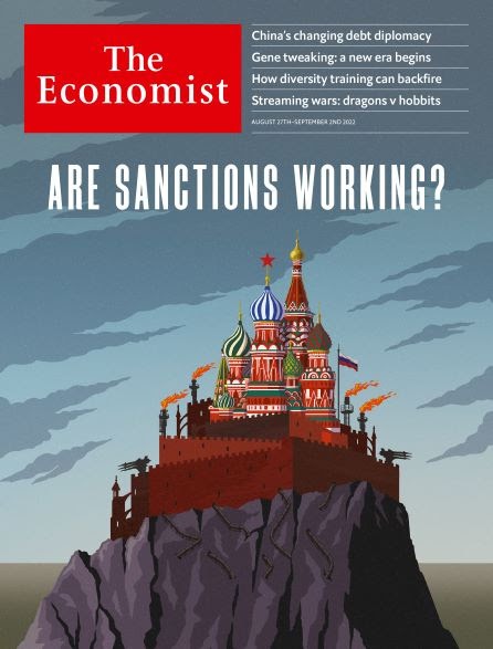 طرح جلد مجله اکونومیست با عنوان «آیا تحریم‌ها کار می‌کند؟»