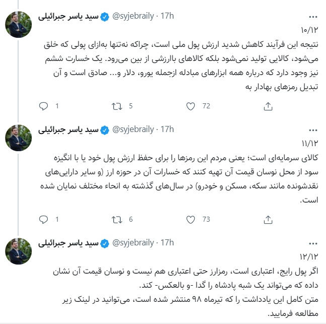 استخراج رمزارز برای اقتصاد کشور مفید است؟ / یاسر جبرائیلی