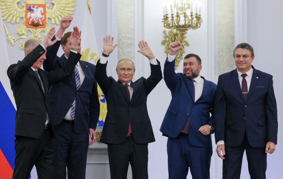پوتین، رسما چهار استان اوکراین را ضمیمه خاک روسیه کرد