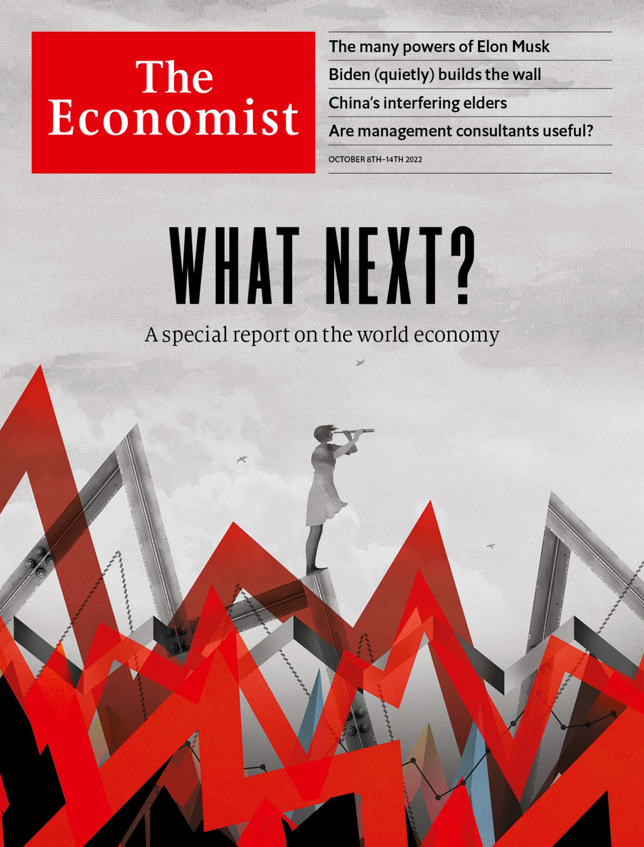 طرح جلد اکونومیست درباره تغییر رژیم اقتصادی جهان با عنوان «پس از این چه می‌شود؟»