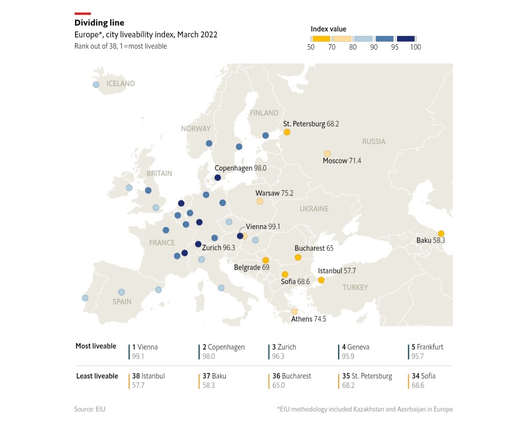 بهترین شهرهای اروپا برای زندگی