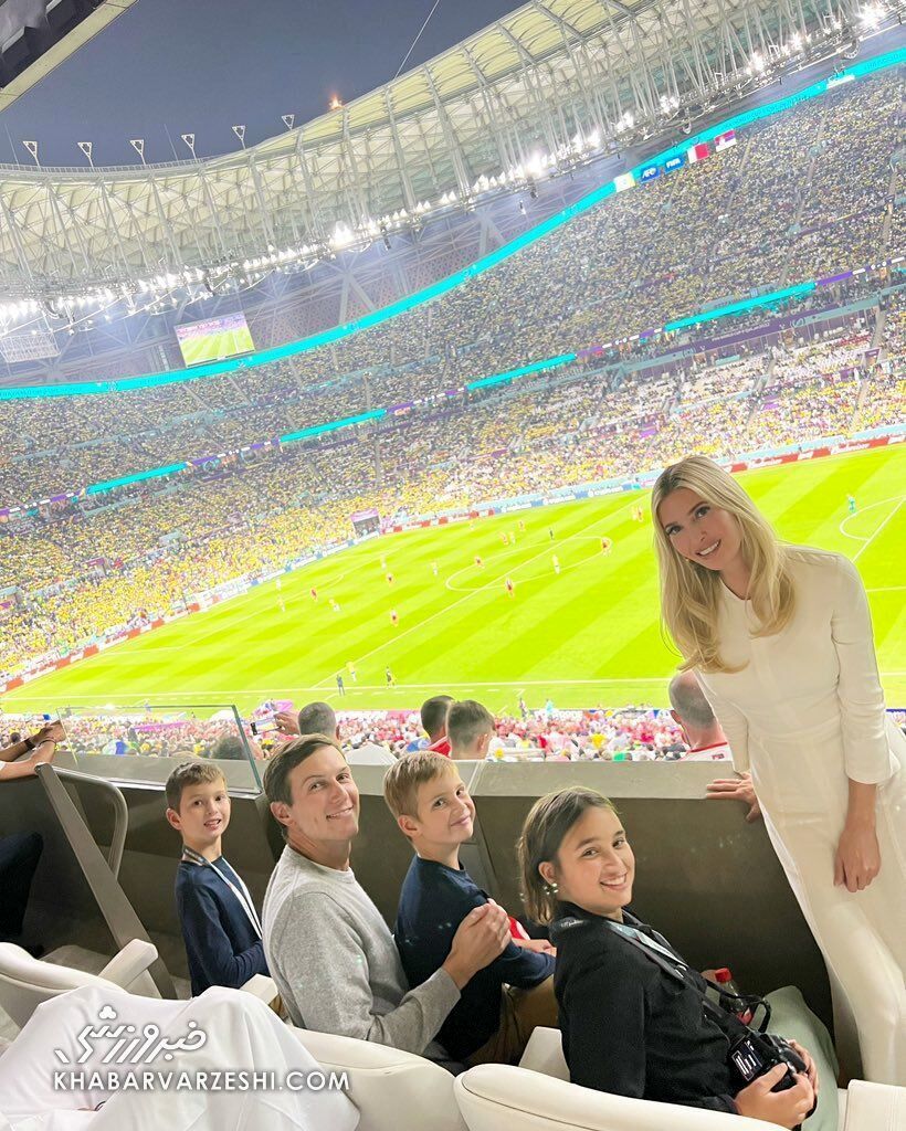 دختر ترامپ و خانواده‌اش در ورزشگاه قطر+ عکس