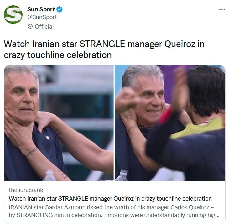 تعجب انگلیسیها از شادی سردار آزمون + عکس