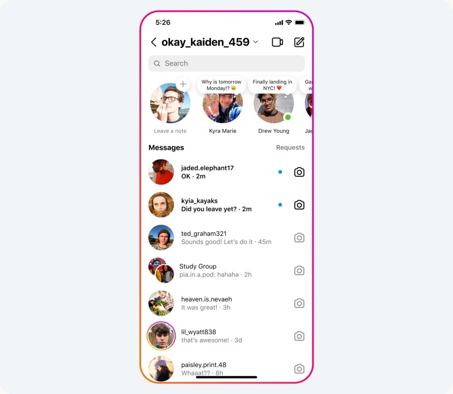 ویژگی نوت اینستاگرام (Instagram Notes)