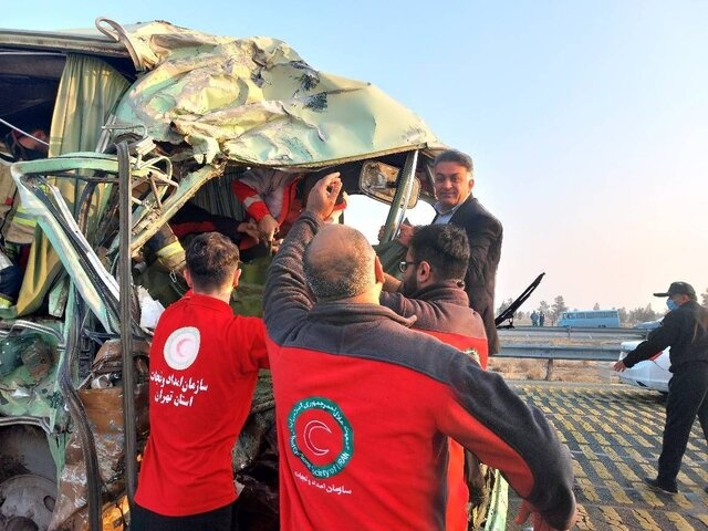علت تصادف هولناک دو اتوبوس چه بود؟ + تصاویر