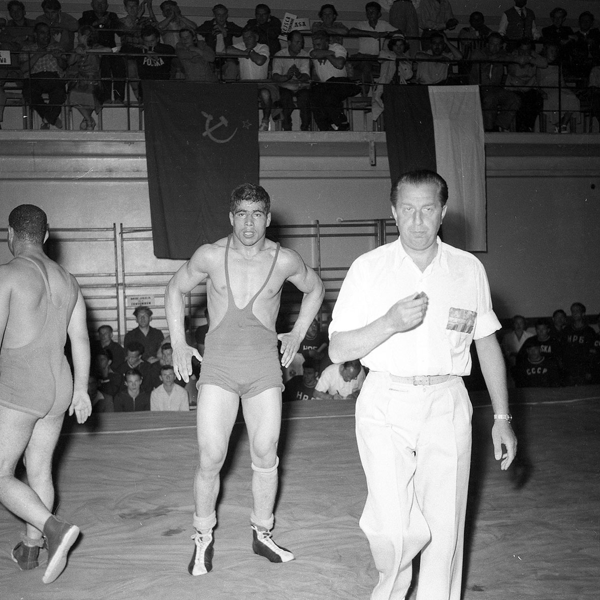 غلامرضا تختی در جشنواره جهانی ۱۹۵۵ ورشو لهستان