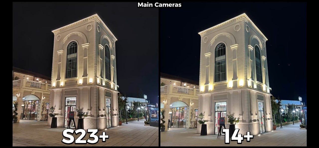 مقایسه دوربین سامسونگ S۲۳ با آیفون ۱۴+ عکس