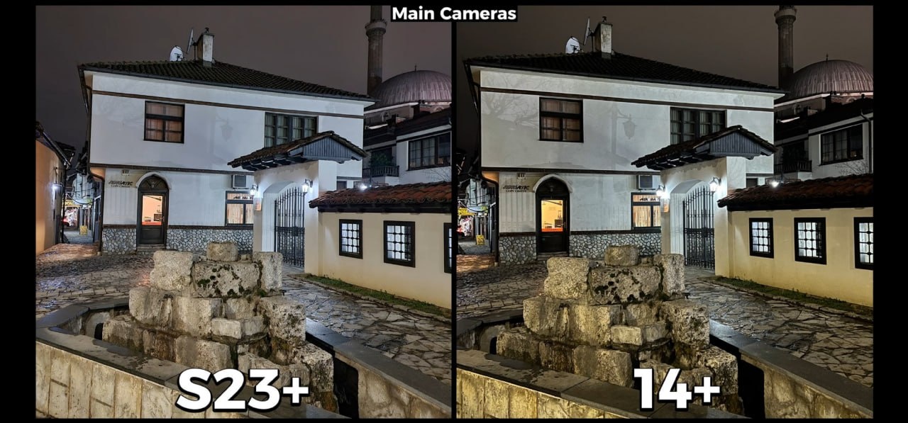 مقایسه دوربین سامسونگ S۲۳ با آیفون ۱۴+ عکس
