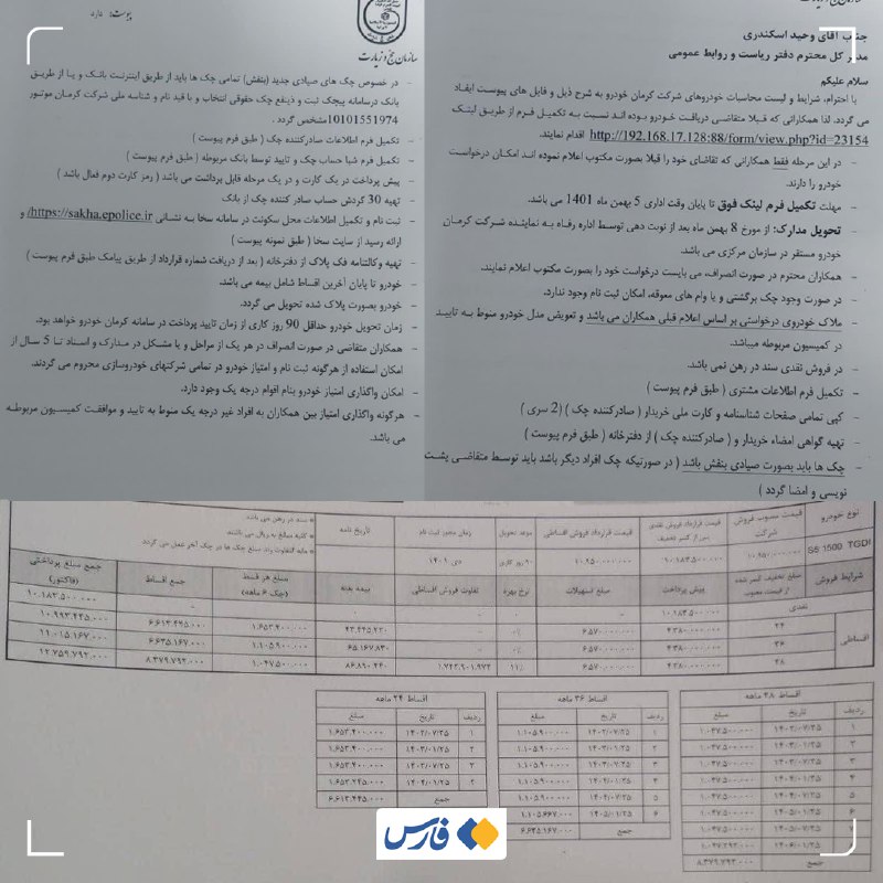 پارتی بازی ۴۰۰ میلیونی خودرویی برای سازمان حج و زیارت + سند
