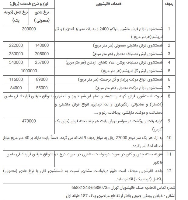 قیمت فروش فرش‌ اعلام شد + جدول