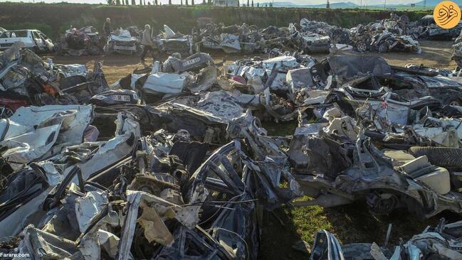 زلزله خودروی مردم این شهر را مچاله کرد + تصاویر