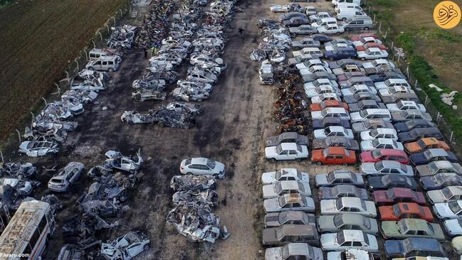 زلزله خودروی مردم این شهر را مچاله کرد + تصاویر