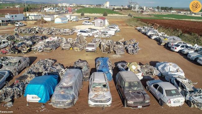 زلزله خودروی مردم این شهر را مچاله کرد + تصاویر