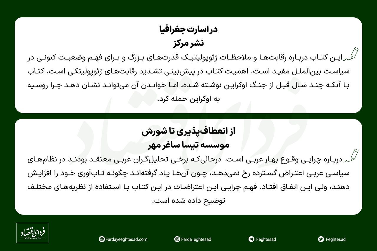 کتابهای پیشنهادی ۵ صاحبنظر روابط بینالملل برای نوروز ۱۴۰۲- قسمت دوم
