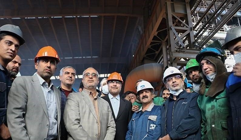 دیدار رئیس مجلس شورای اسلامی از شرکت فولاد زرند ایرانیان