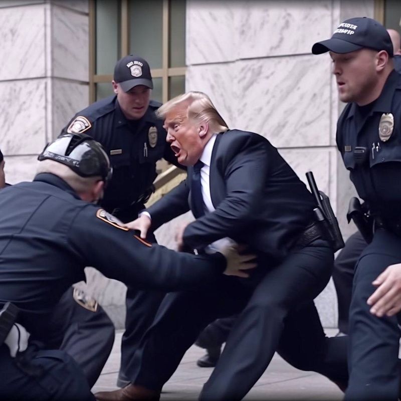 تصاویر جالب از لحظه دستگیری دونالد ترامپ + عکس