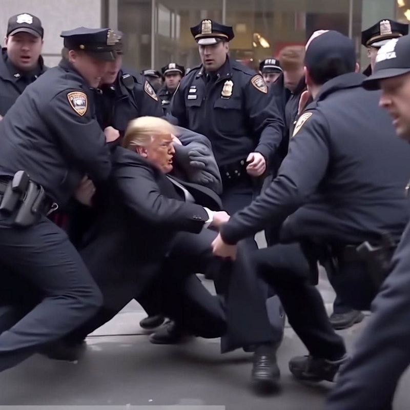 تصاویر جالب از لحظه دستگیری دونالد ترامپ + عکس