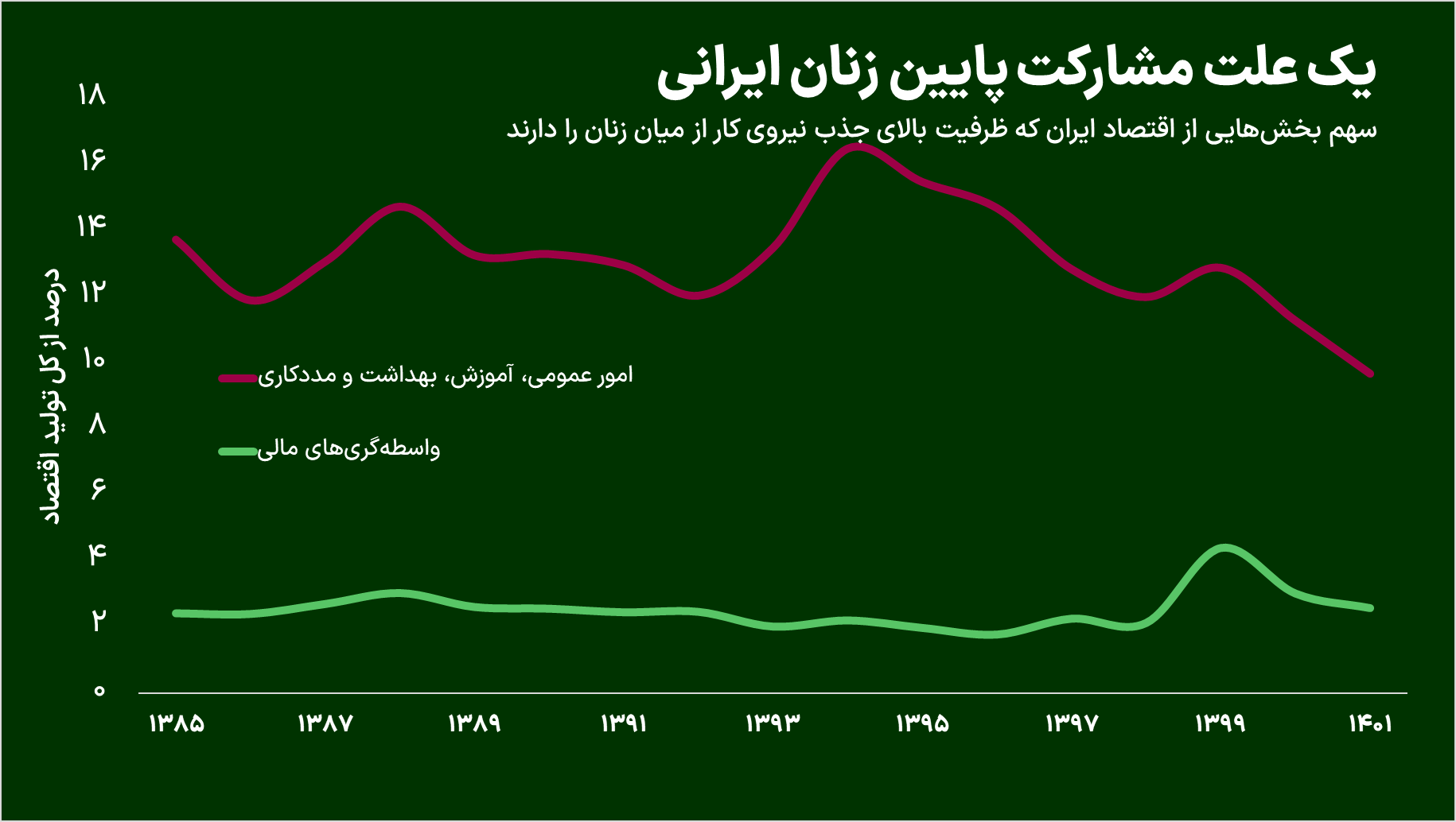زنان بیشتر در کدام بخشهای اقتصادی ایران فعال هستند؟