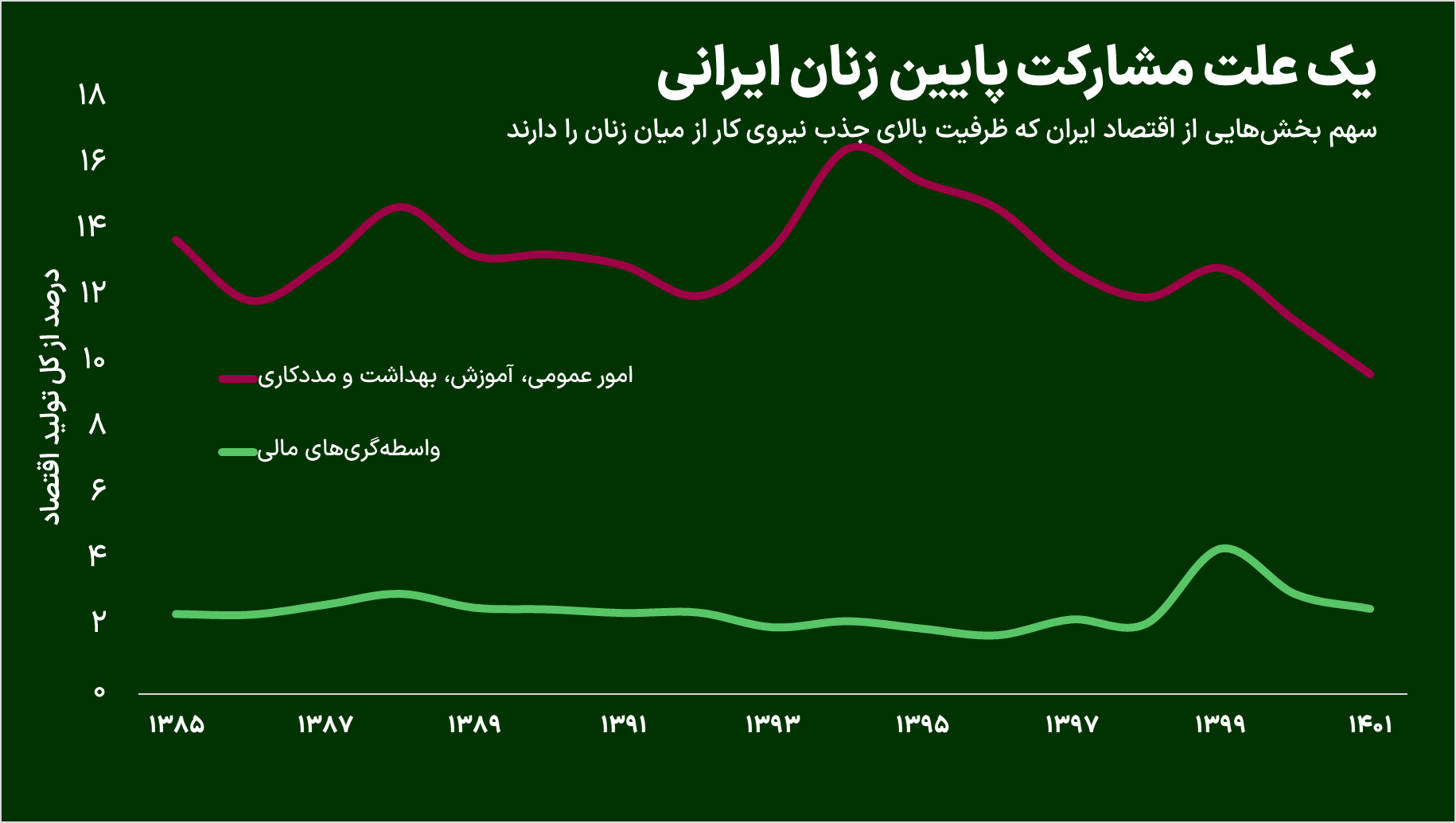 زنان بیشتر در کدام بخش‌های اقتصادی ایران فعال هستند؟