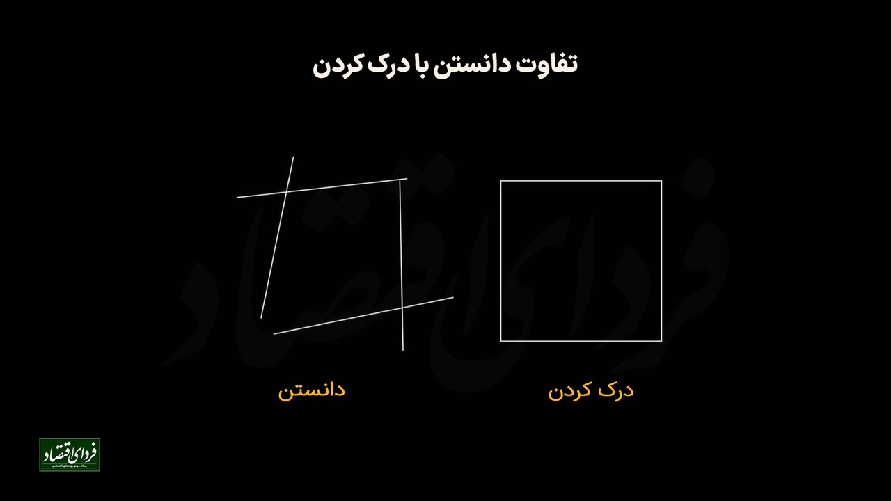 تفاوت دانستن با درک کردن تفاوت دانستن با درک کردن