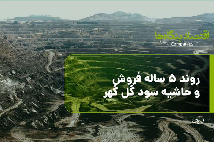 روند 5 ساله فروش و حاشیه سود گل گهر