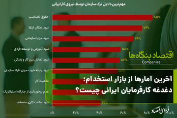 دغدغه کارفرمایان ایرانی چیست؟ نتایج آخرین آمارها از وضعیت استخدام